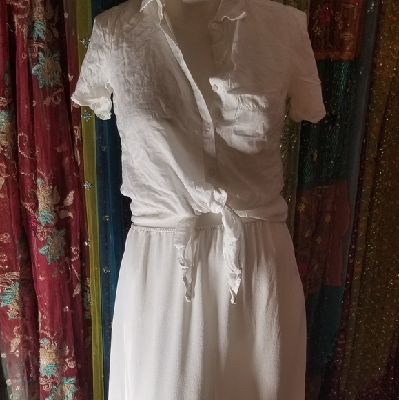 Reformation  ivory maxi skirt slip - Picture 6 of 8